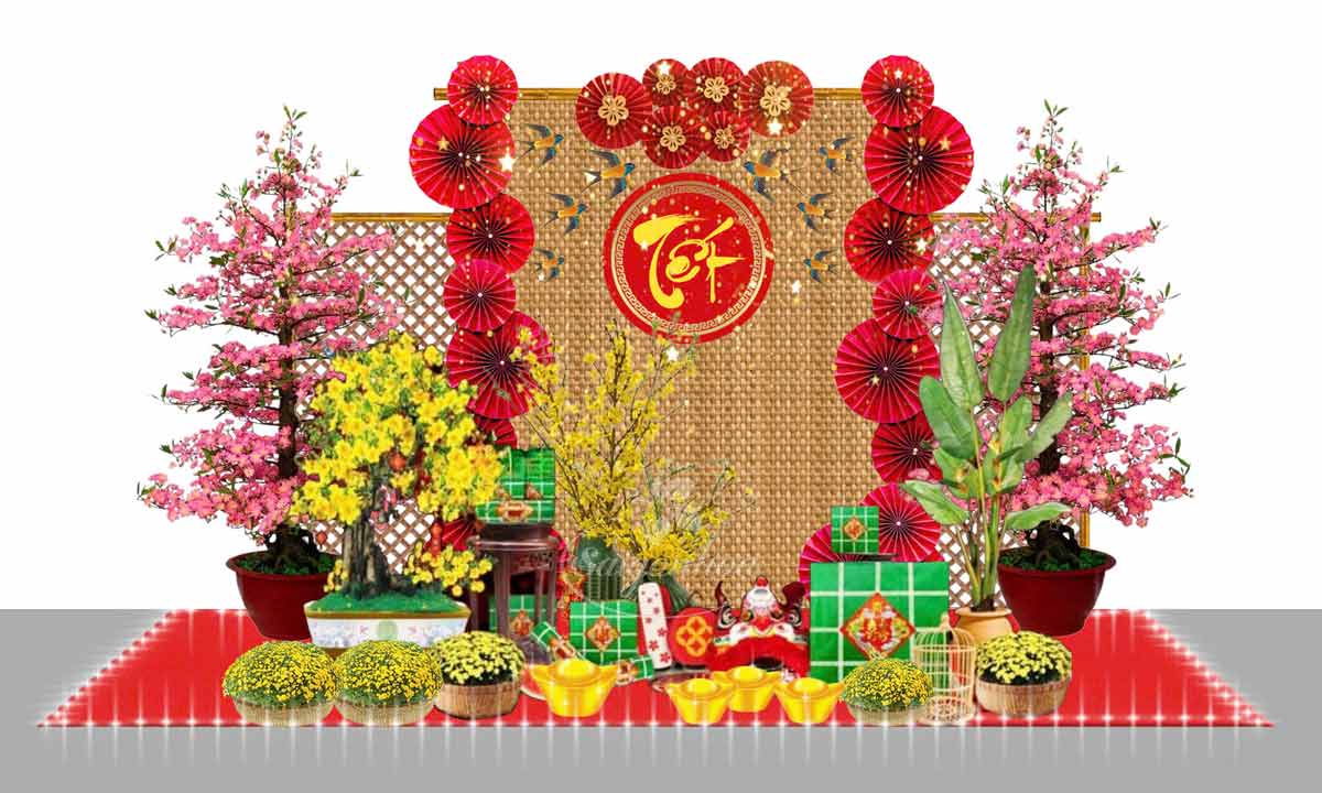 dịch vụ trang trí tiểu cảnh ngày Tết chuyên nghiệp
