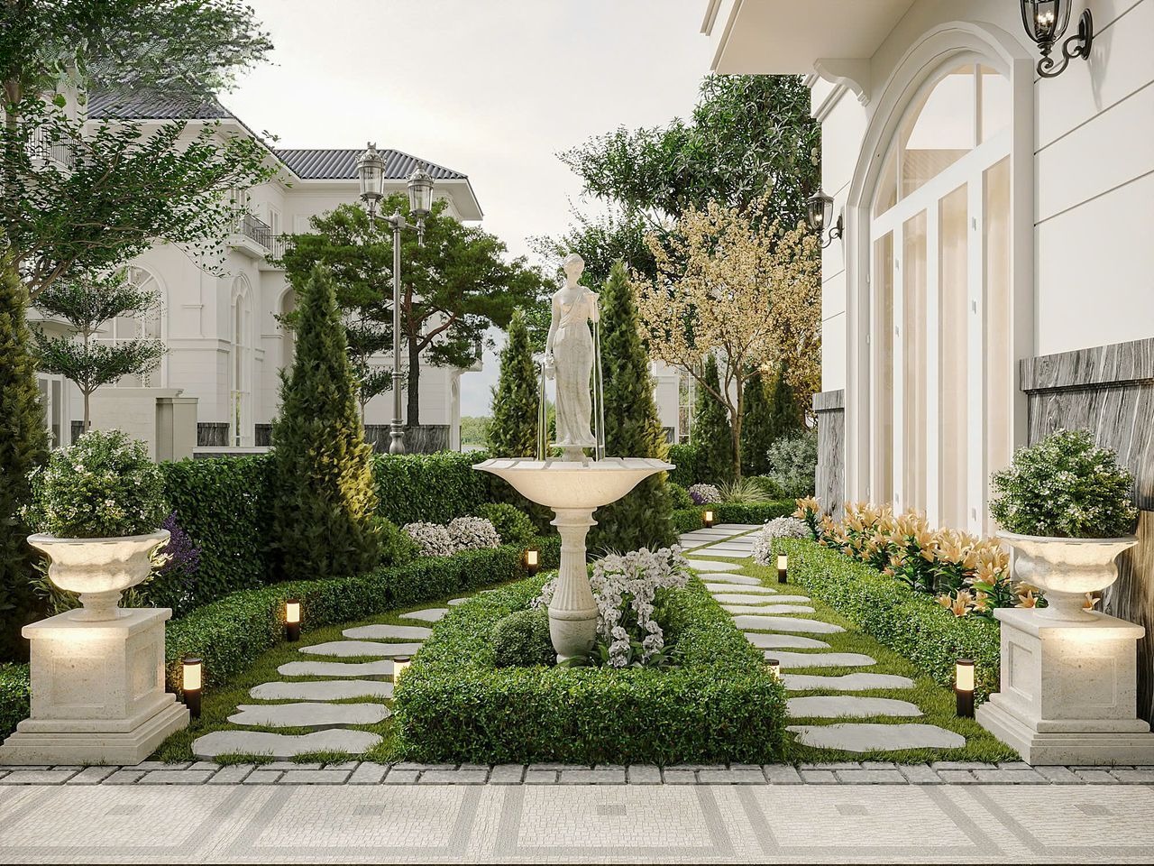 Sân vườn biệt thự dẫn đầu xu hướng 2025 vì mang lại không gian xanh và phong thủy tốt cho gia chủ.