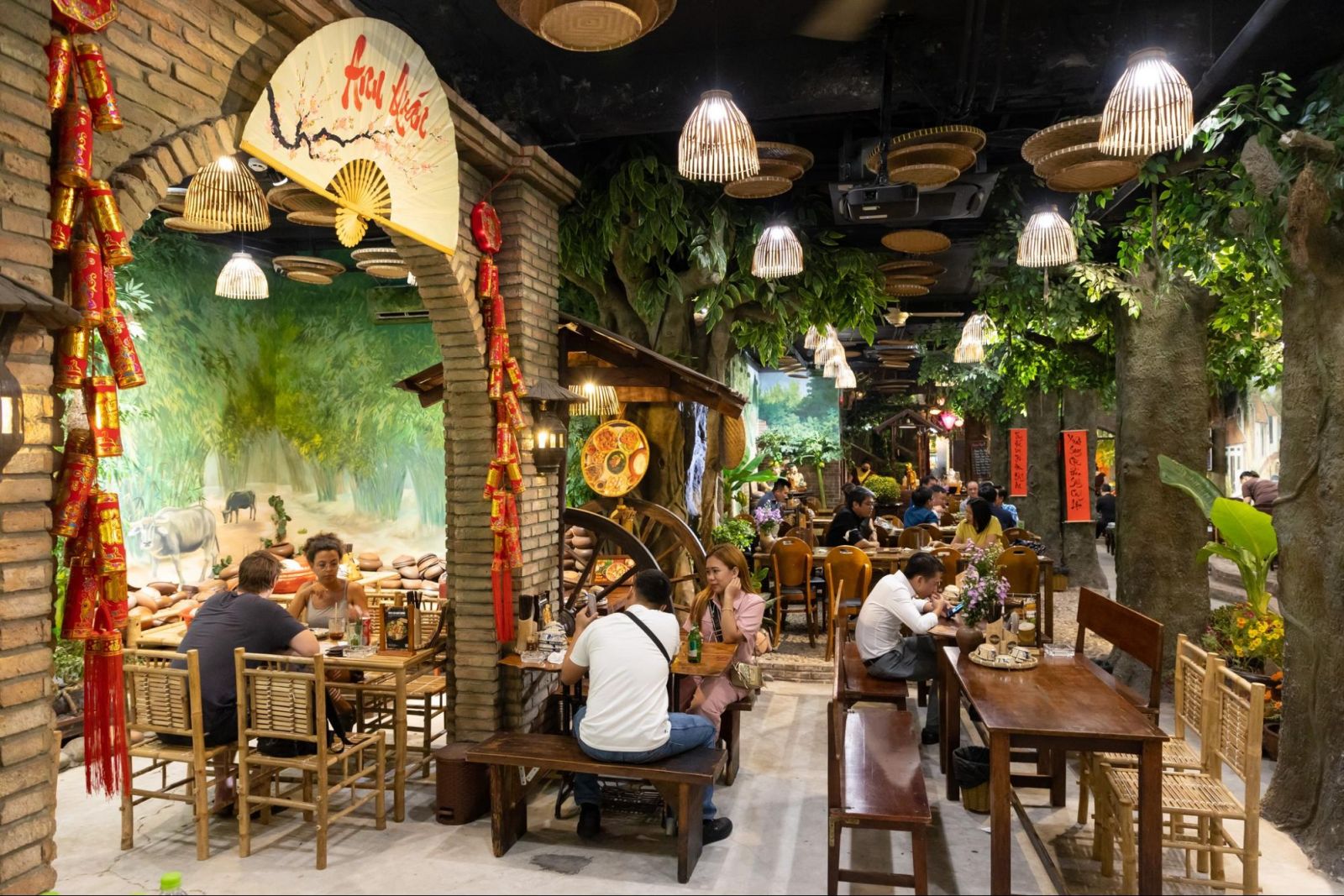 Mẫu thiết kế nhà hàng sân vườn truyền thống Bắc Bộ