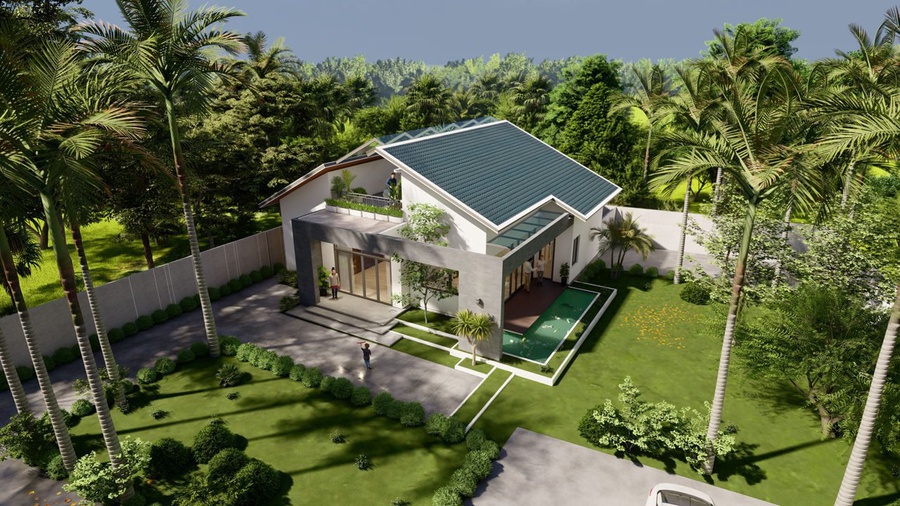 Sân vườn biệt thự mini