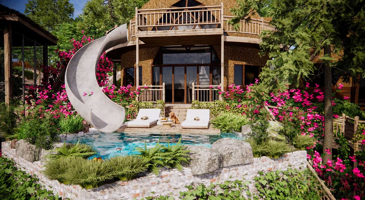 Sân vườn biệt thự sinh thái