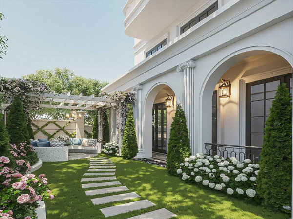 Sân vườn biệt thự tân cổ điển