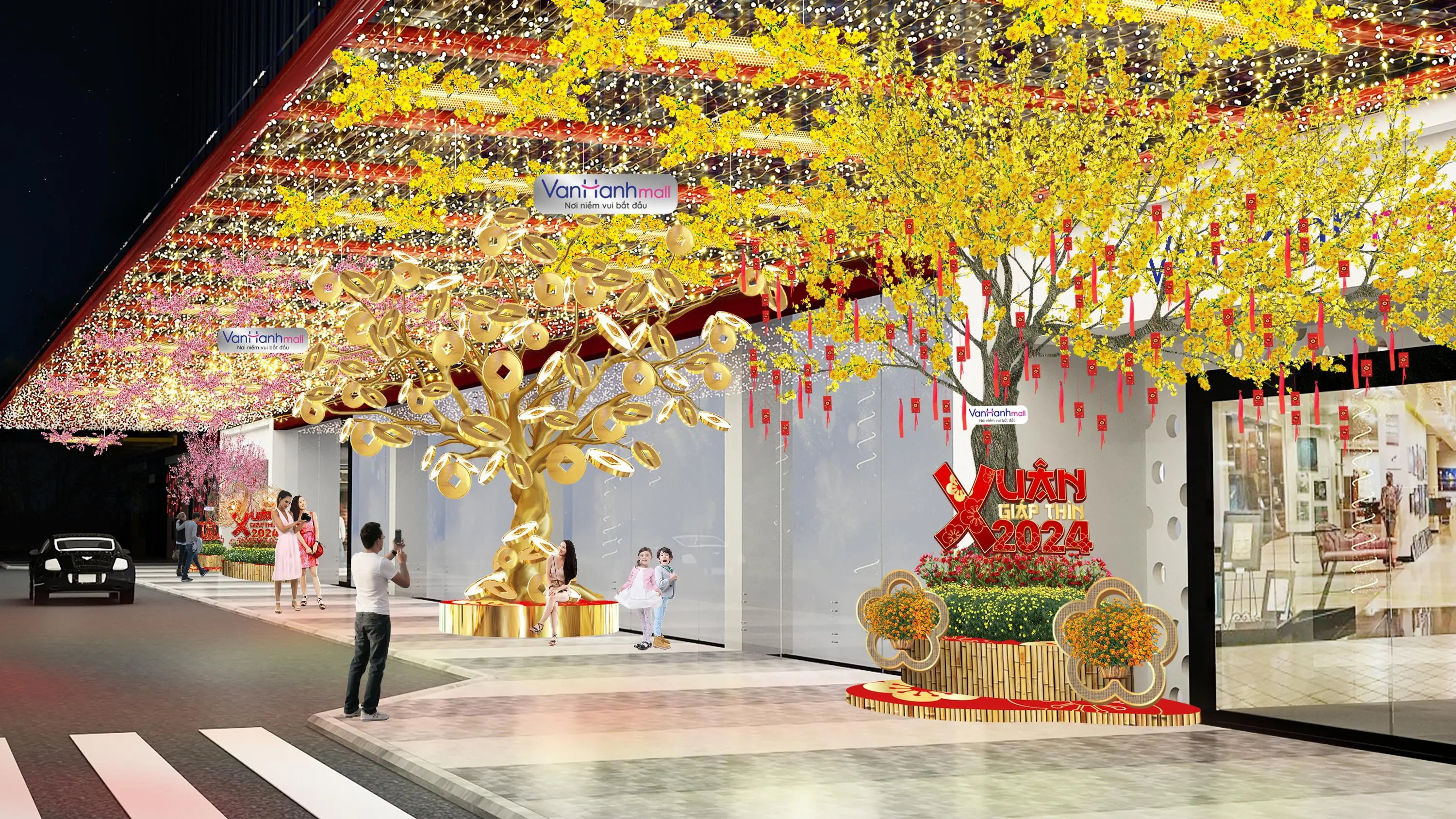 Thiết kế theo chủ đề và lễ hội giúp trung tâm thương mại thêm nổi bật, thu hút khách.