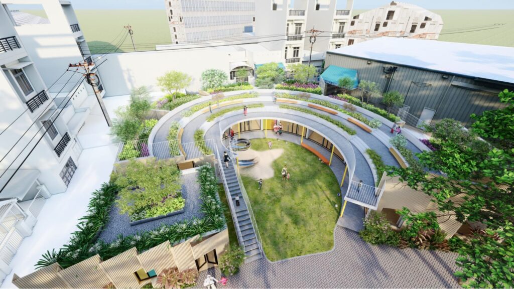 mẫu thiết kế cảnh quan trường học đẹp