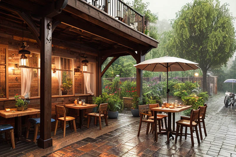 Cà phê sân vườn nhỏ phong cách Vintage