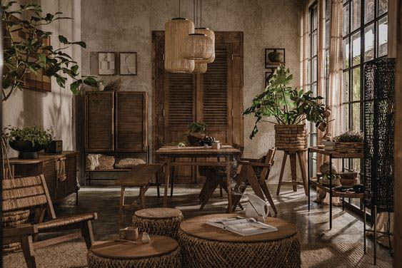 Thiết kế quán cafe sân vườn phong cách Rustic