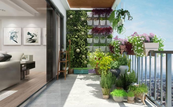 Tiểu cảnh ban công mô hình 