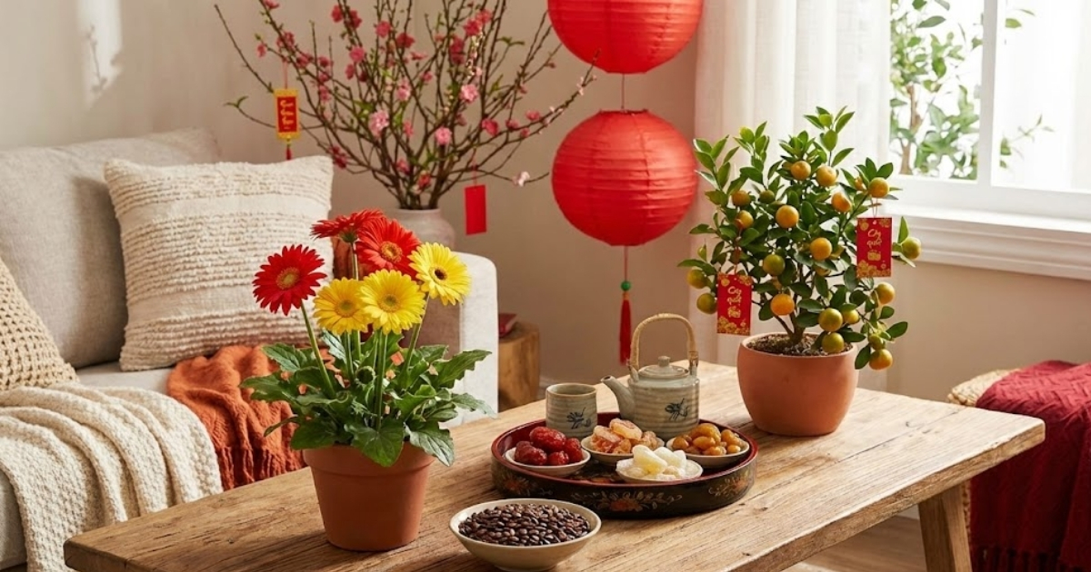 Cây cảnh để bàn ngày tết​ giúp thu hút tài lộc, tăng vượng khí và làm đẹp không gian.